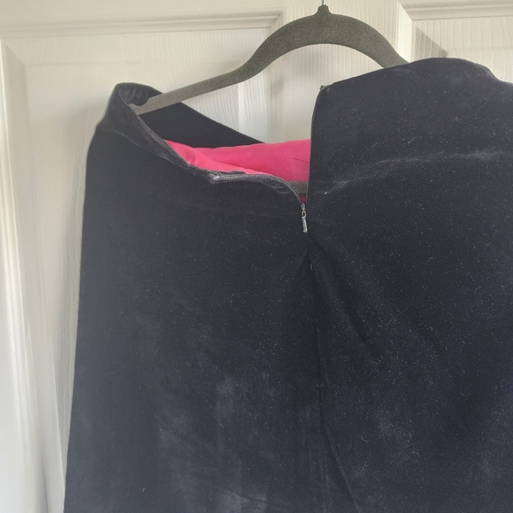 Vintage Y2K Studio Jax Black Velvet Embroidered skirt sz 6 - Picture 4 of 8